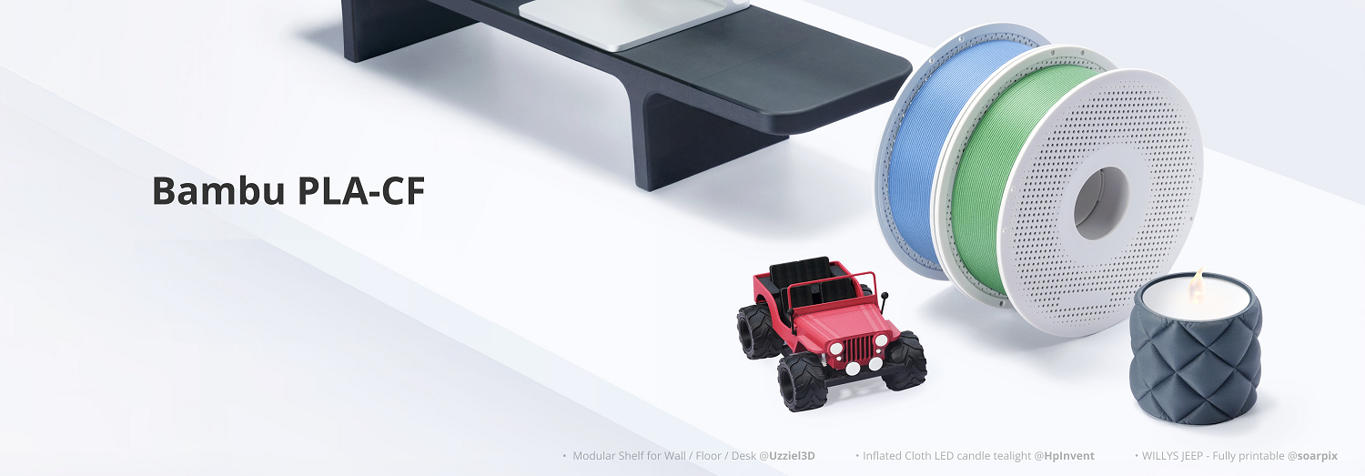 Фото PLA CF пластик Bambu Lab RFID 1.75 мм 1кг 1