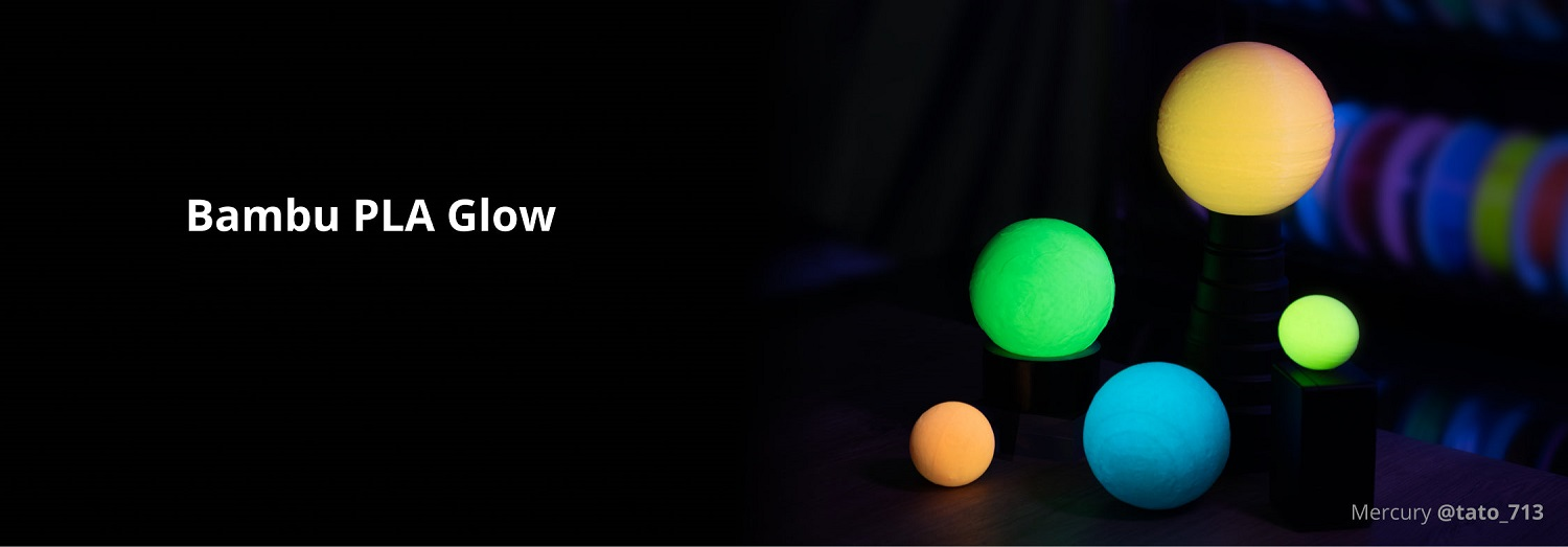Фото PLA Glow пластик Bambu Lab RFID 1.75 мм 1кг 1