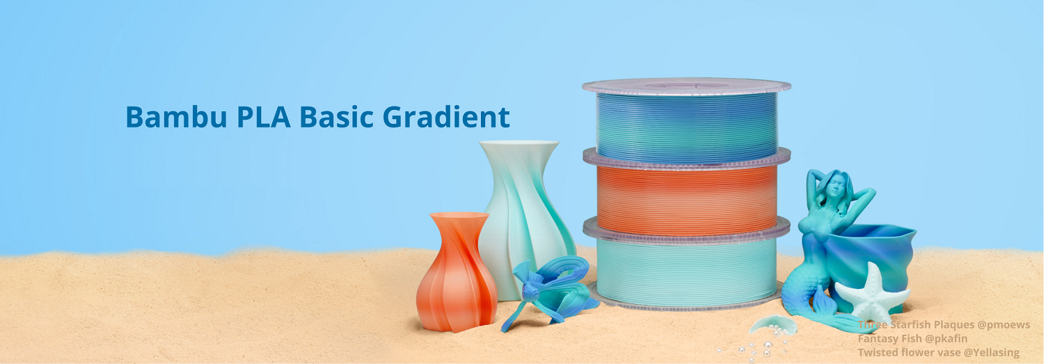 Фото PLA Basic Gradient пластик Bambu Lab RFID 1.75 мм 1кг 