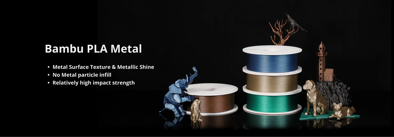Фото Пластик для 3D принтер PLA Metal от Bambu Lab 1