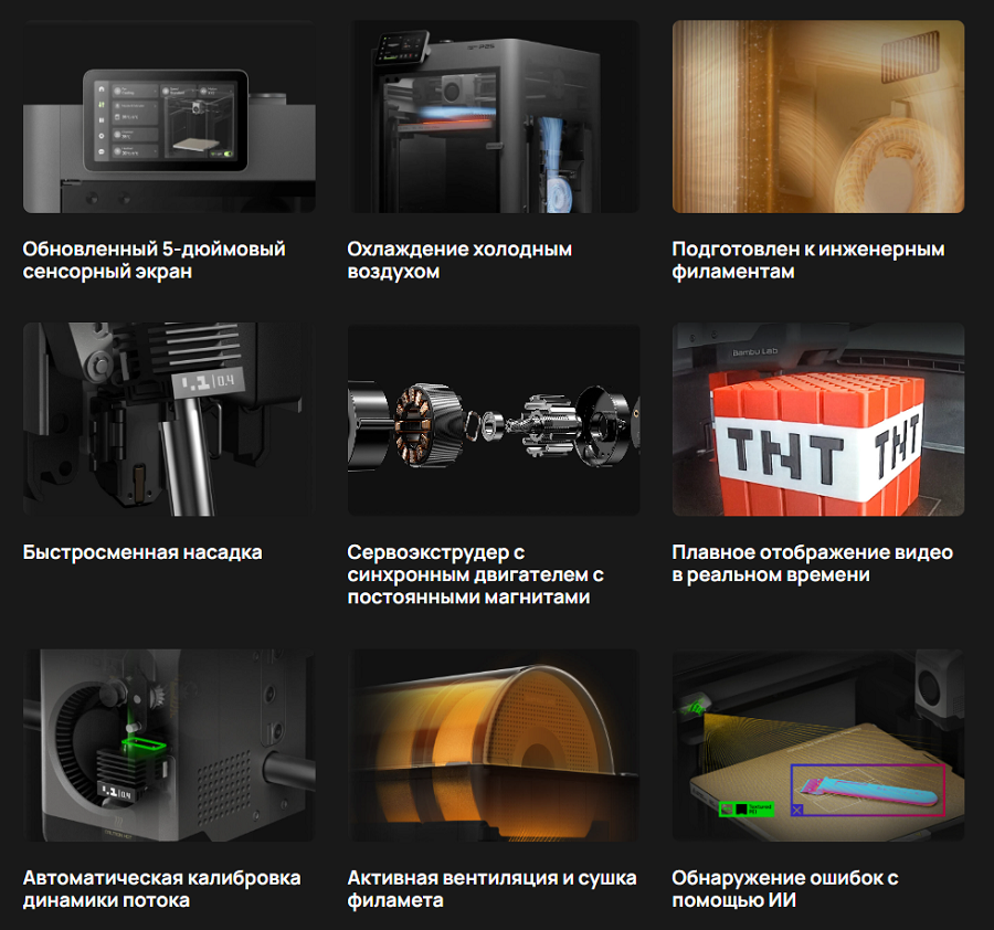 Фото Сравнение 3D принтеров Bambu Lab 3